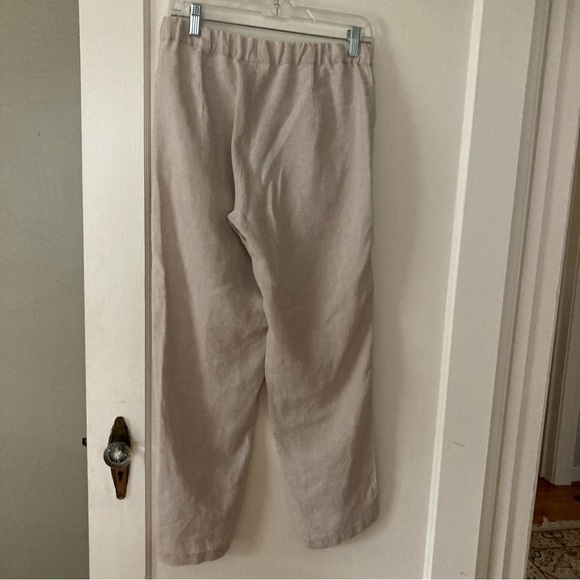J Jill Washable Ivory Linen Pants size XS - Picture 3 of 7